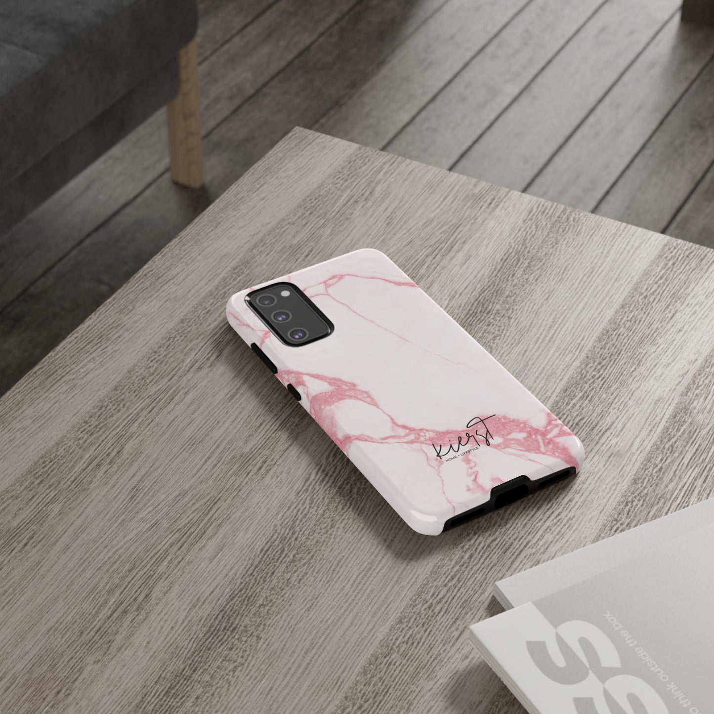 Pink & White Marble Samsung Galaxy Phone Case | Feminine, Polished, and Quietly Bold