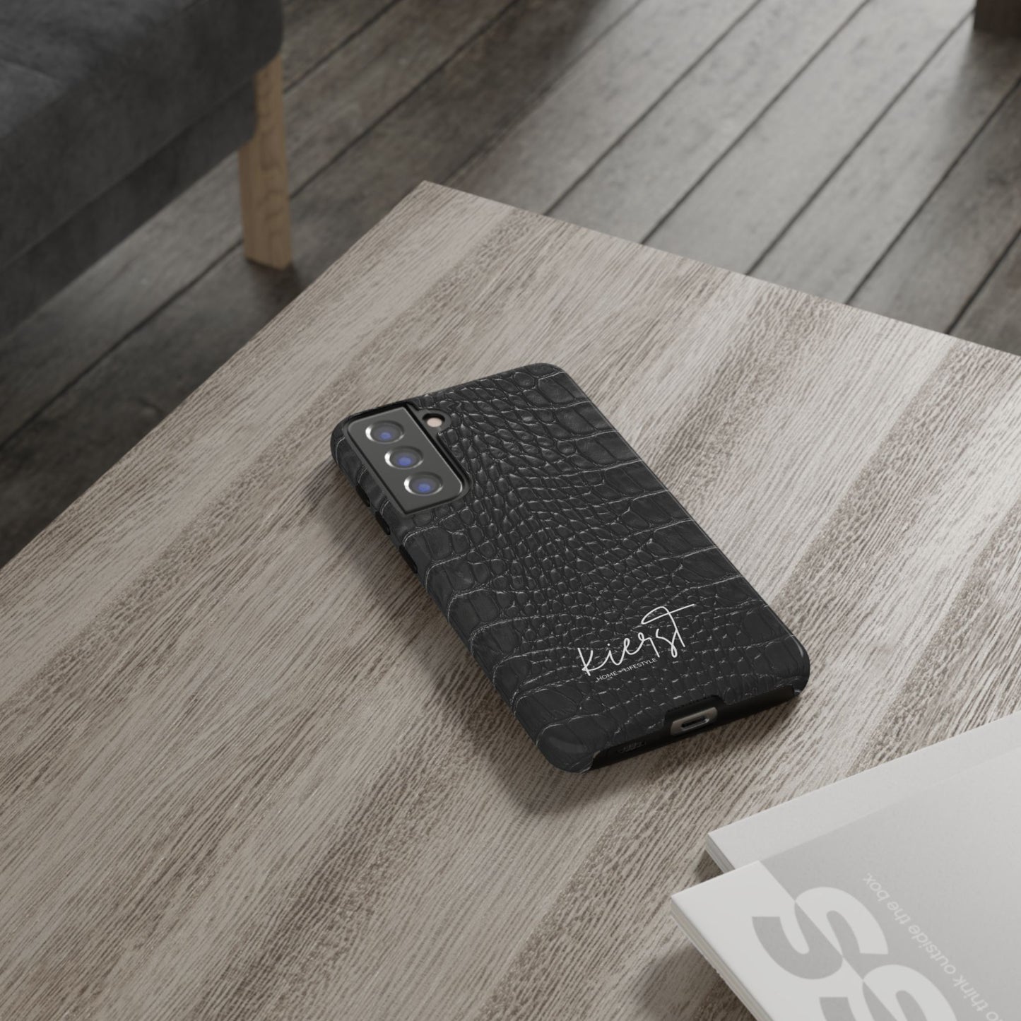 Black Alligator Print Samsung Galaxy Case | Refined Impact, Bold Simplicity