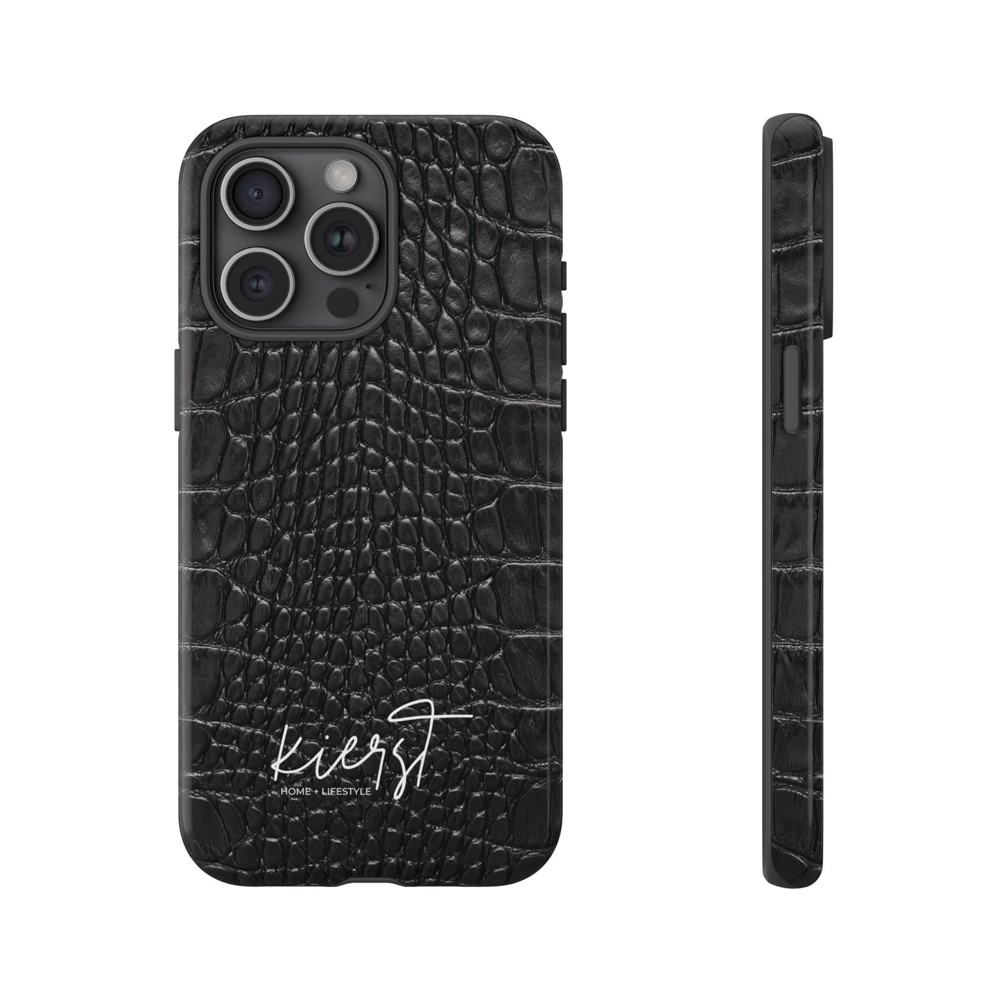 Black Alligator Print iPhone Case | Minimalist Edge Meets Everyday Function