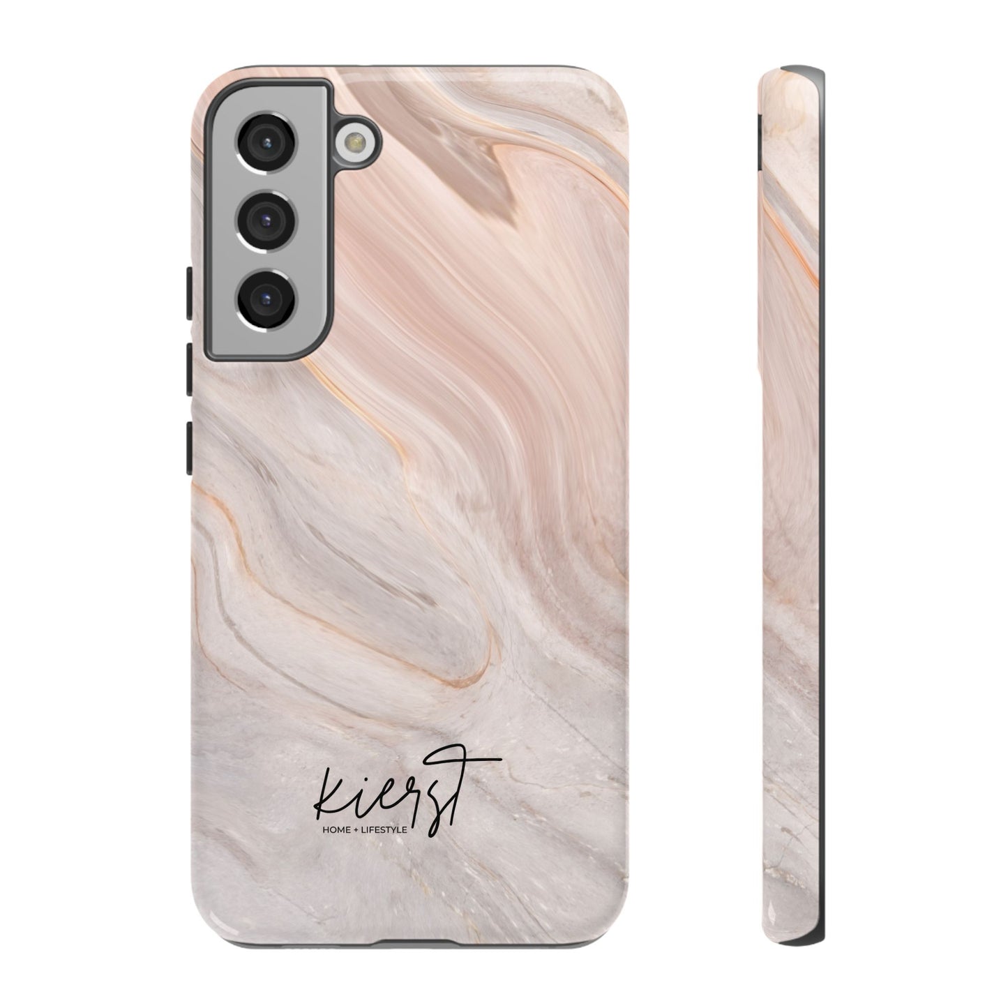 Blush Swirl Marble Samsung Galaxy Phone Case | Subtle Design, Timeless Tone