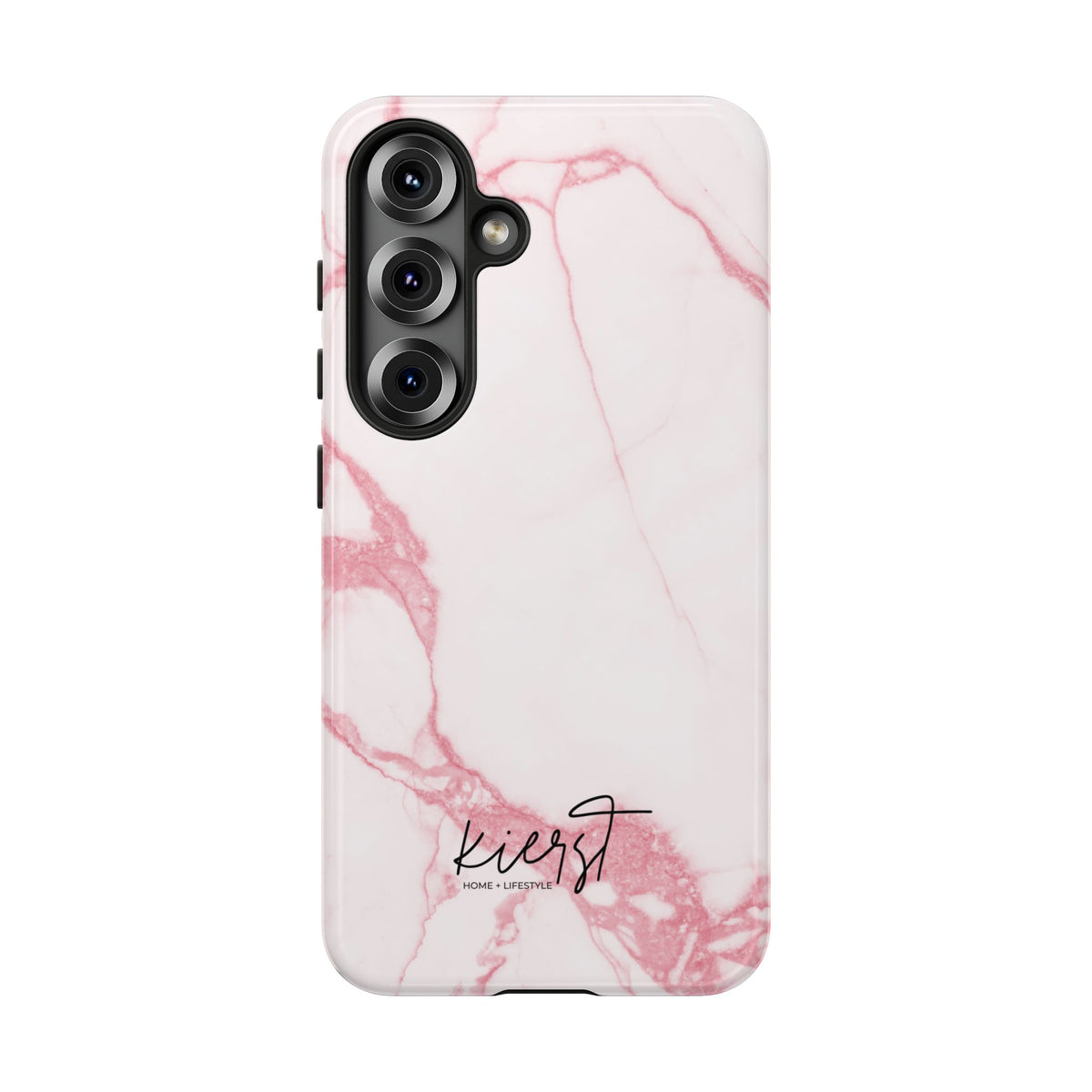 Pink + White Marble Samsung Galaxy Phone Case
