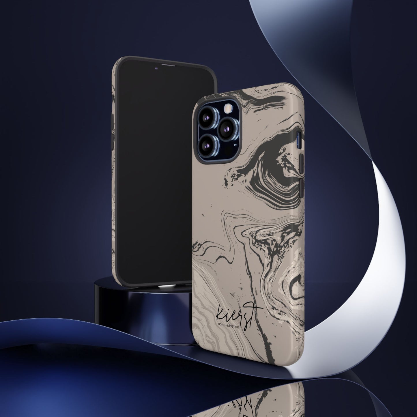 Cream, Grey, and Taupe Marble iPhone Case | A Bold Neutral Grounded in Softness