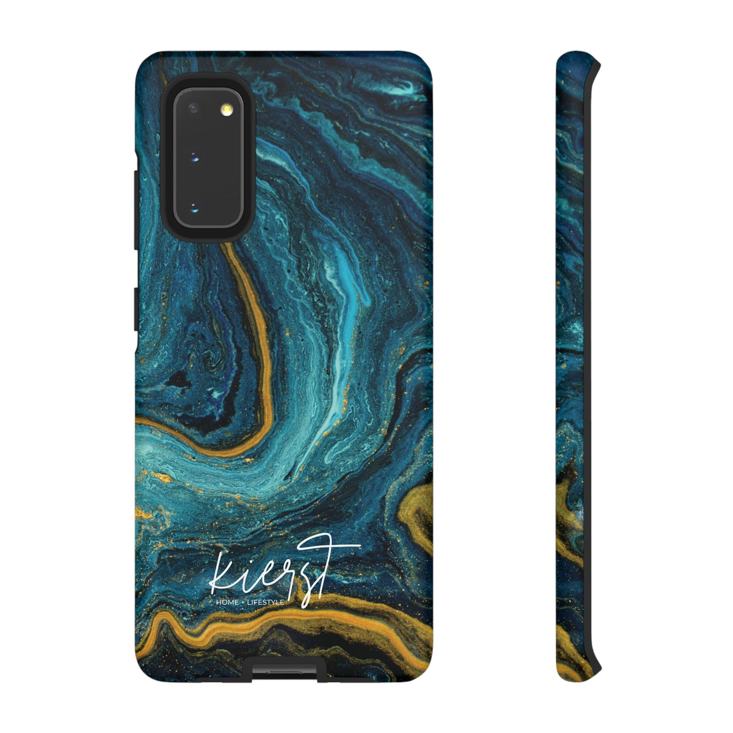 Gold & Teal Marble Samsung Galaxy Case | Swirled Depth Meets Everyday Edge