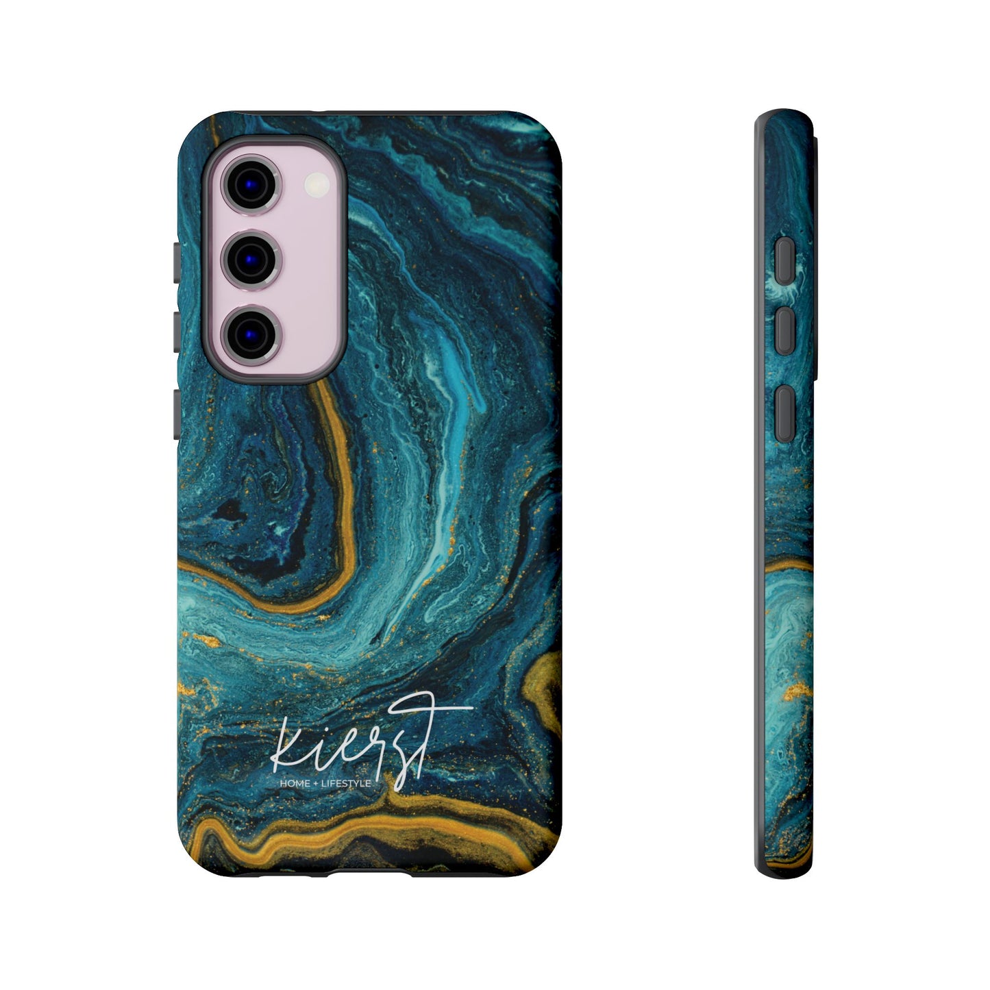 Gold & Teal Marble Samsung Galaxy Case | Swirled Depth Meets Everyday Edge