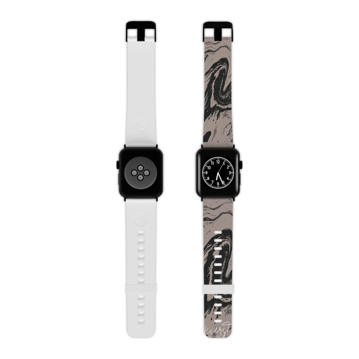 Taupe & Black Marble Apple Watch Band