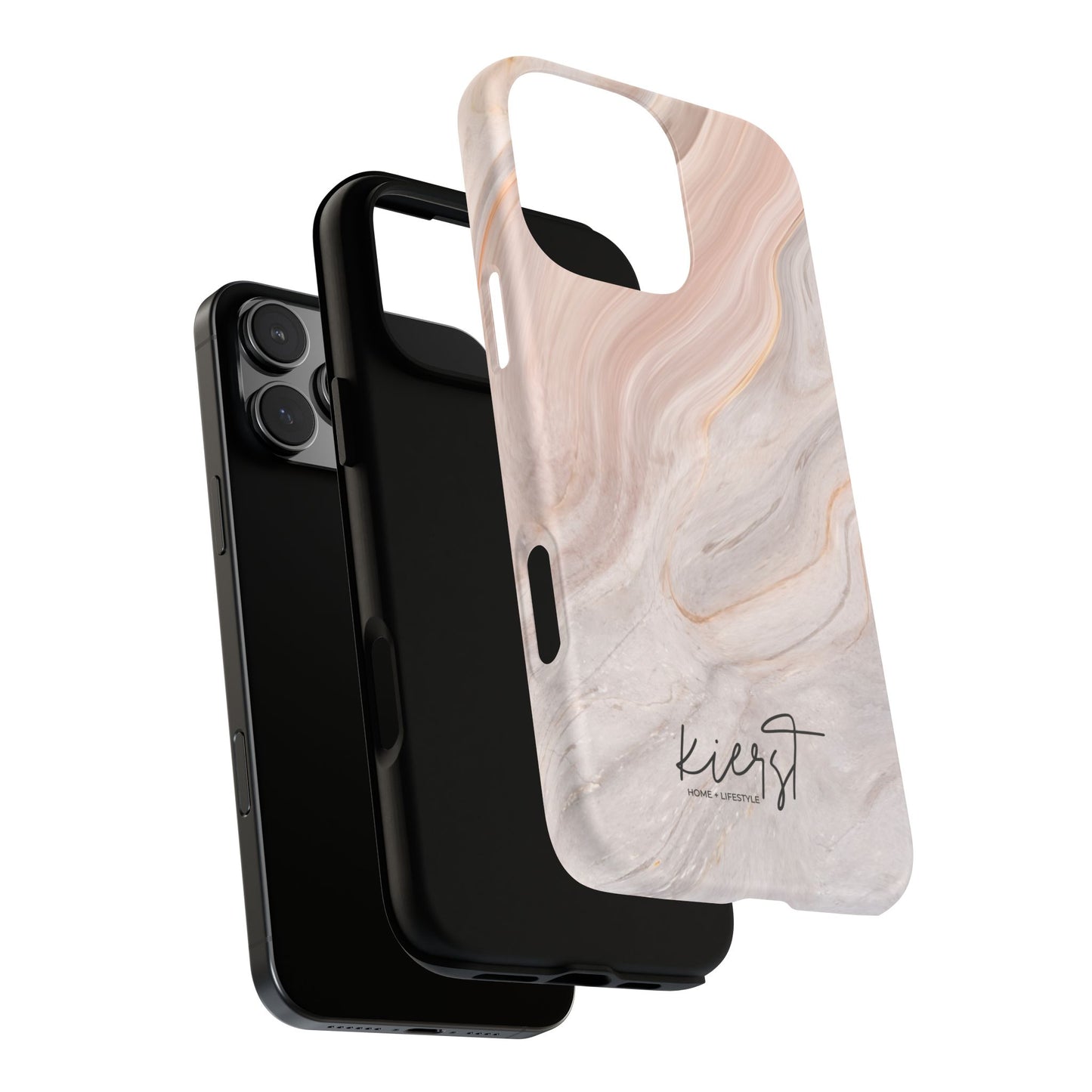 Blush Swirl Marble iPhone Case | Soft Curves, Strong Protection