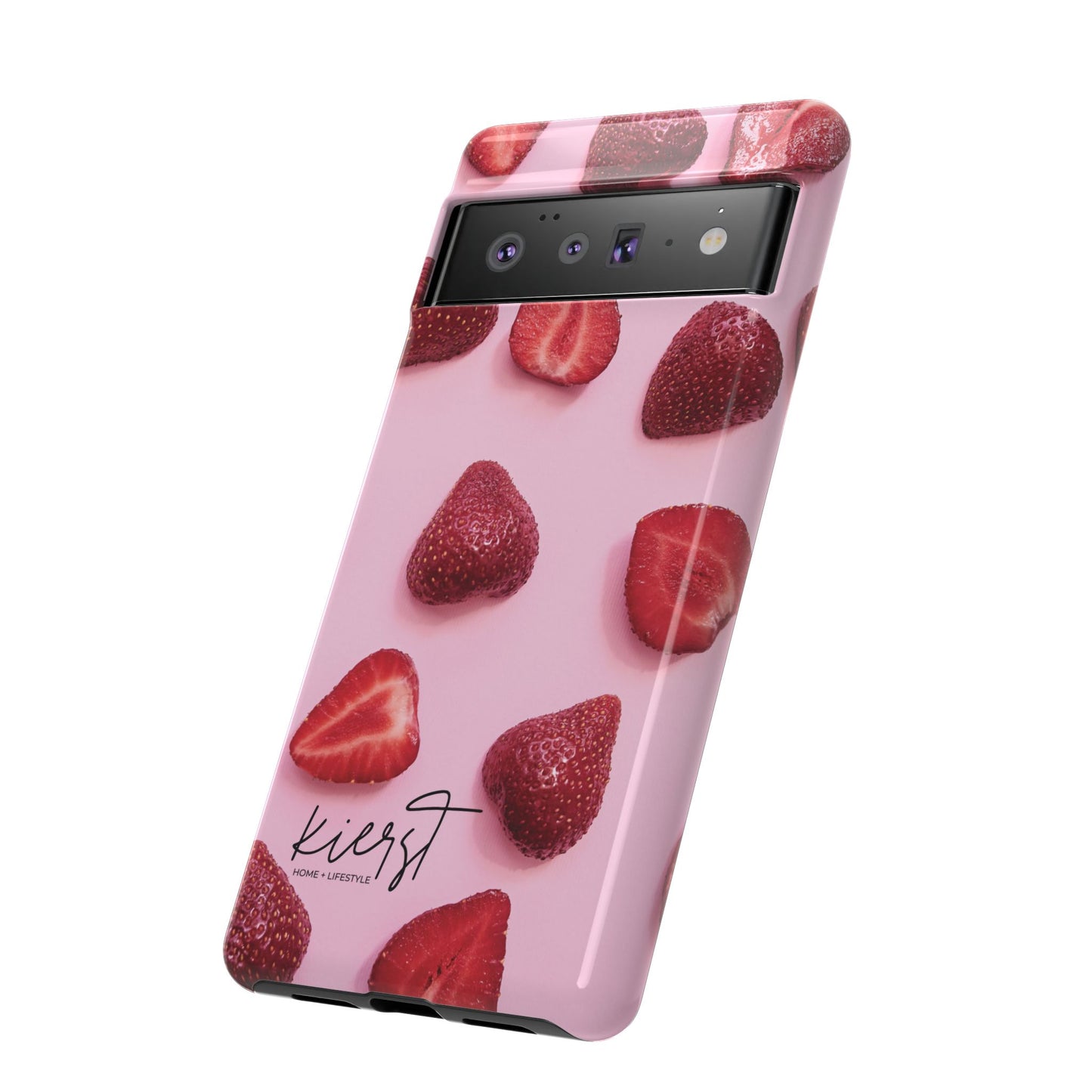 Strawberries Google Pixel Case | Blush-Toned Charm Meets Playful Precision