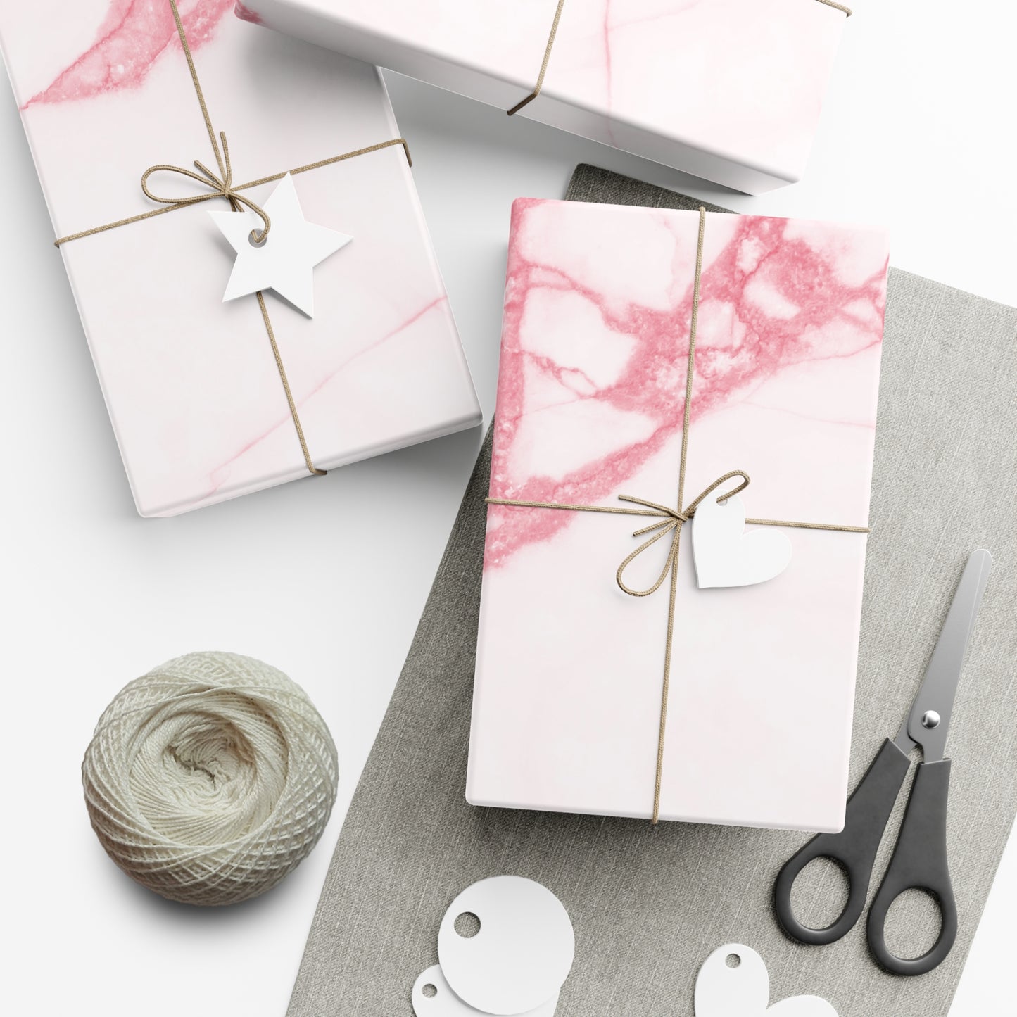 Pink Marble Gift Wrap | Elegant pink and white marble wrapping paper for standout gifts