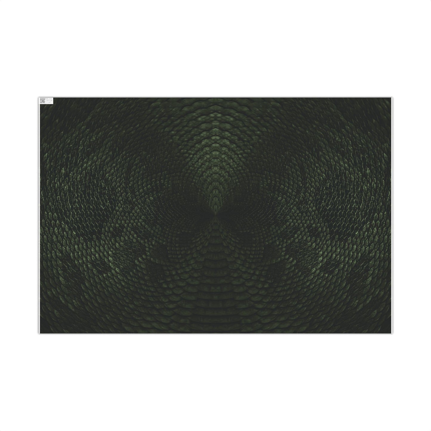 Deep Rich Green Snake Print Gift Wrapping Paper