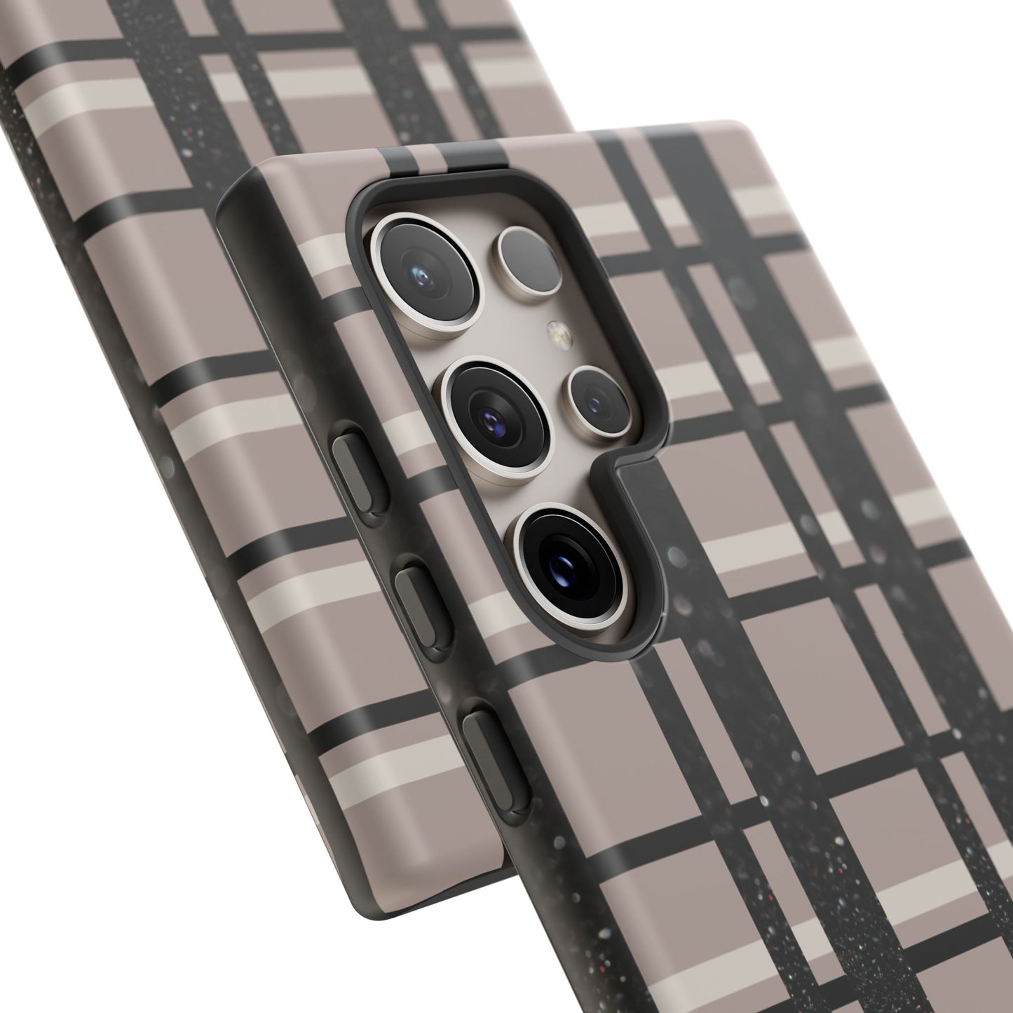 Elevated Neutrals Plaid Samsung Galaxy Case | Structured Style, Soft Edge