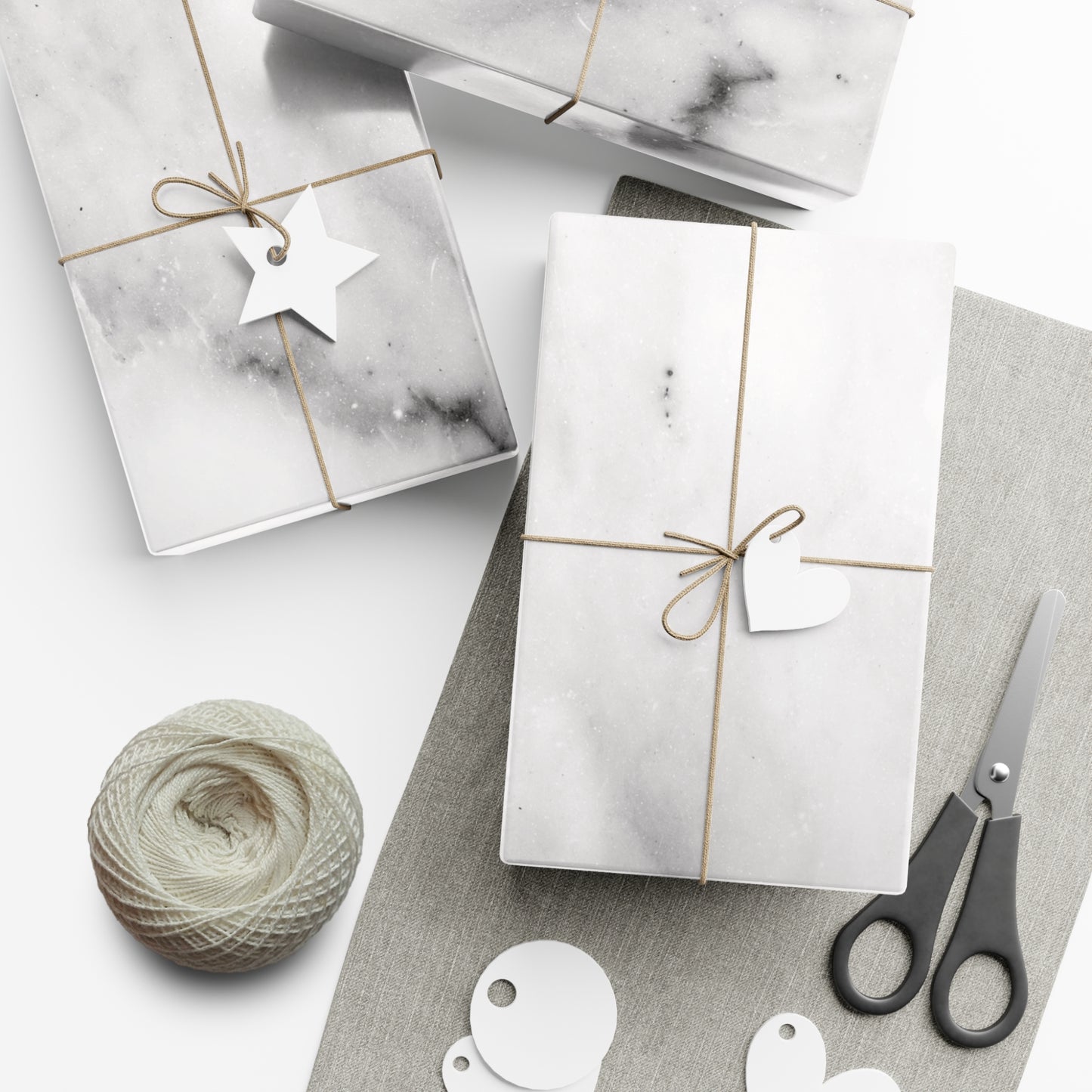 Lived-In Grey Marble Gift Wrapping Paper