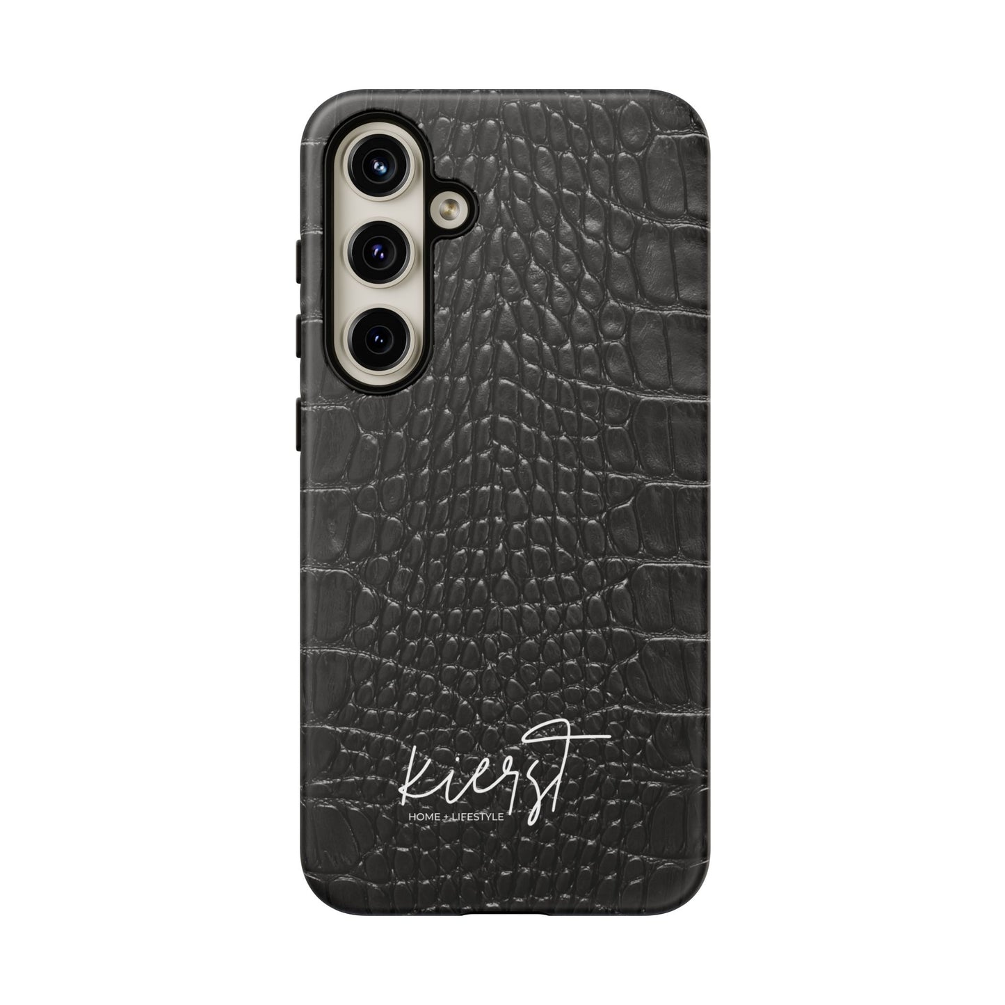 Black Alligator Print Samsung Galaxy Case | Refined Impact, Bold Simplicity