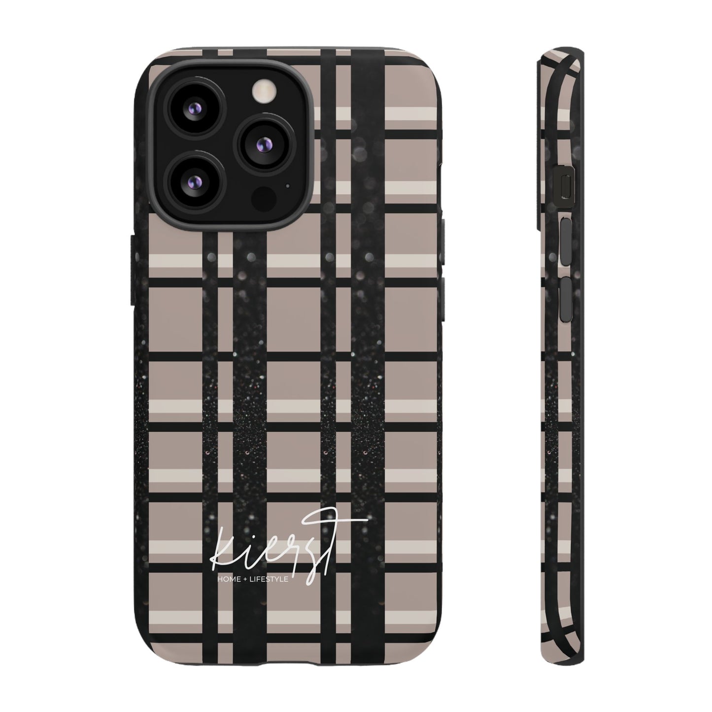 Elevated Neutrals Plaid iPhone Case | Classic Pattern, Modern Contrast