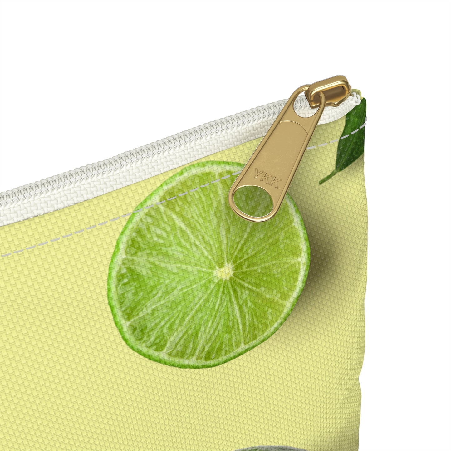 Limes Accessory Pouch – Limited Edition Citrus Print on Pastel Yellow