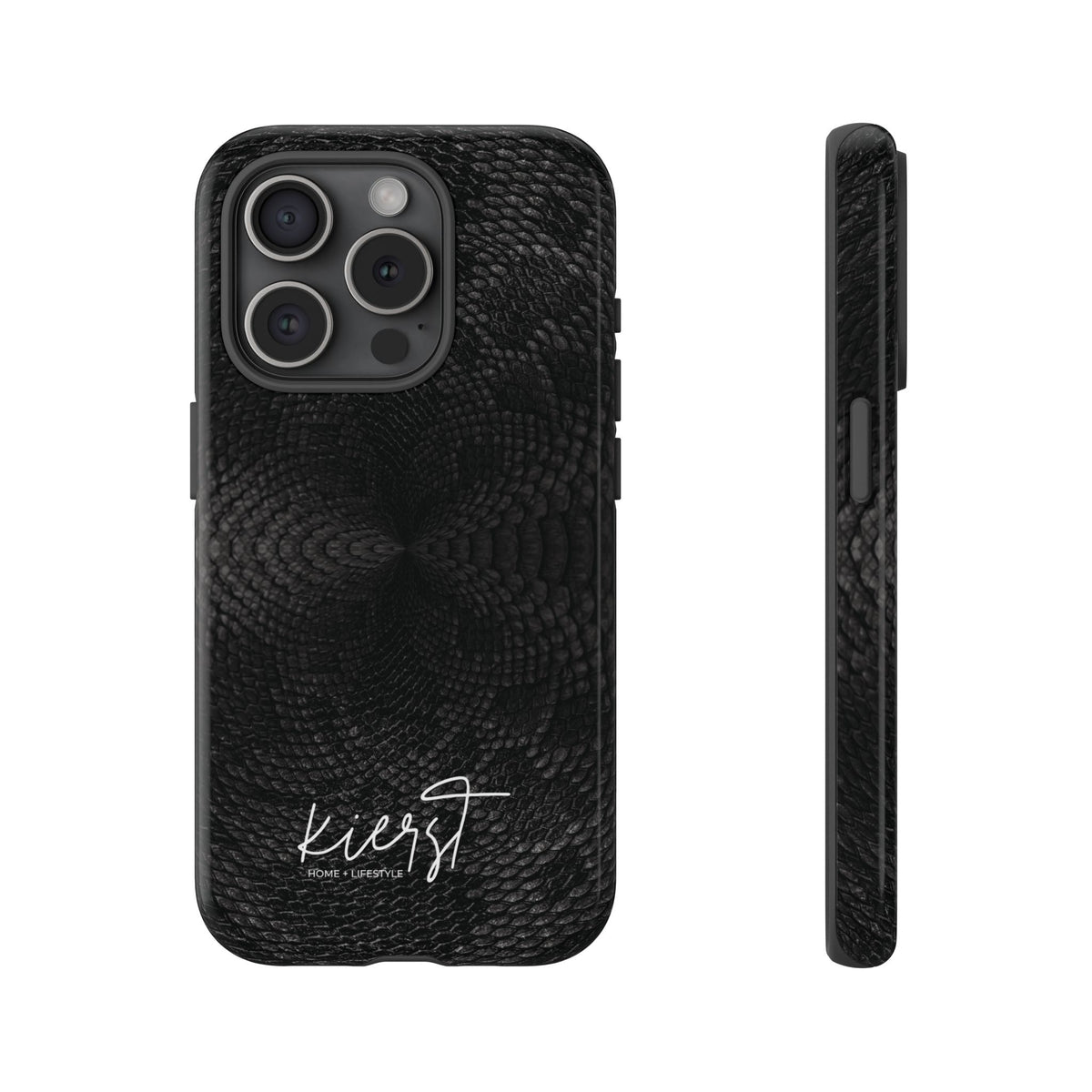 Black + Grey Snake Print iPhone Case