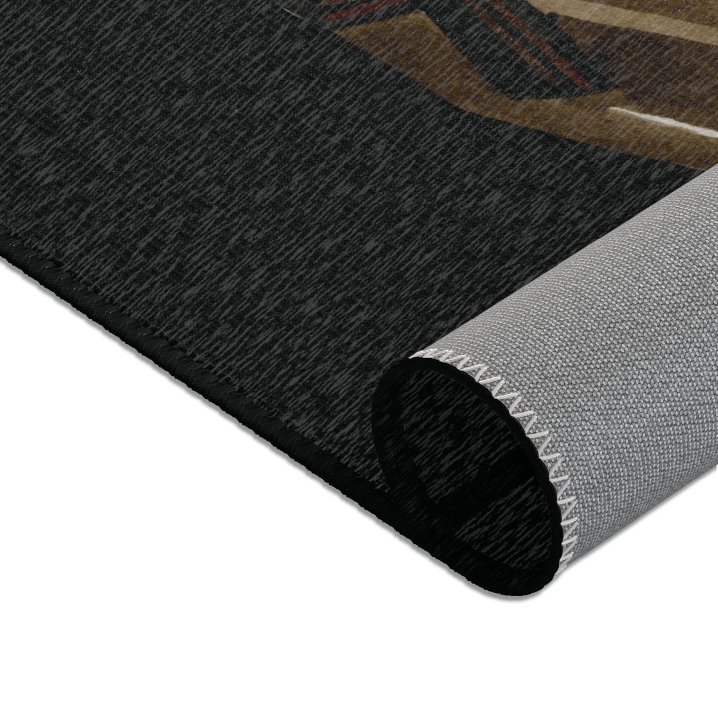 Pop Rosé Area Rug – Black Background, Pink Bottle