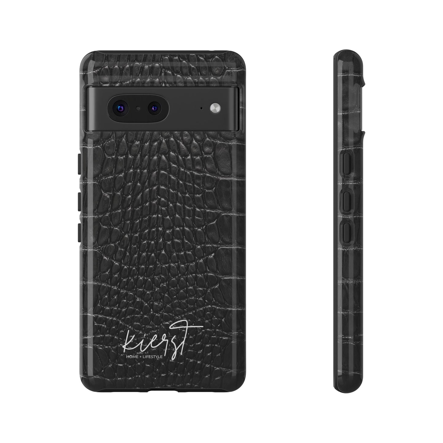 Black Alligator Print Google Pixel Case | Sleek Texture Illusion, Bold Everyday Protection