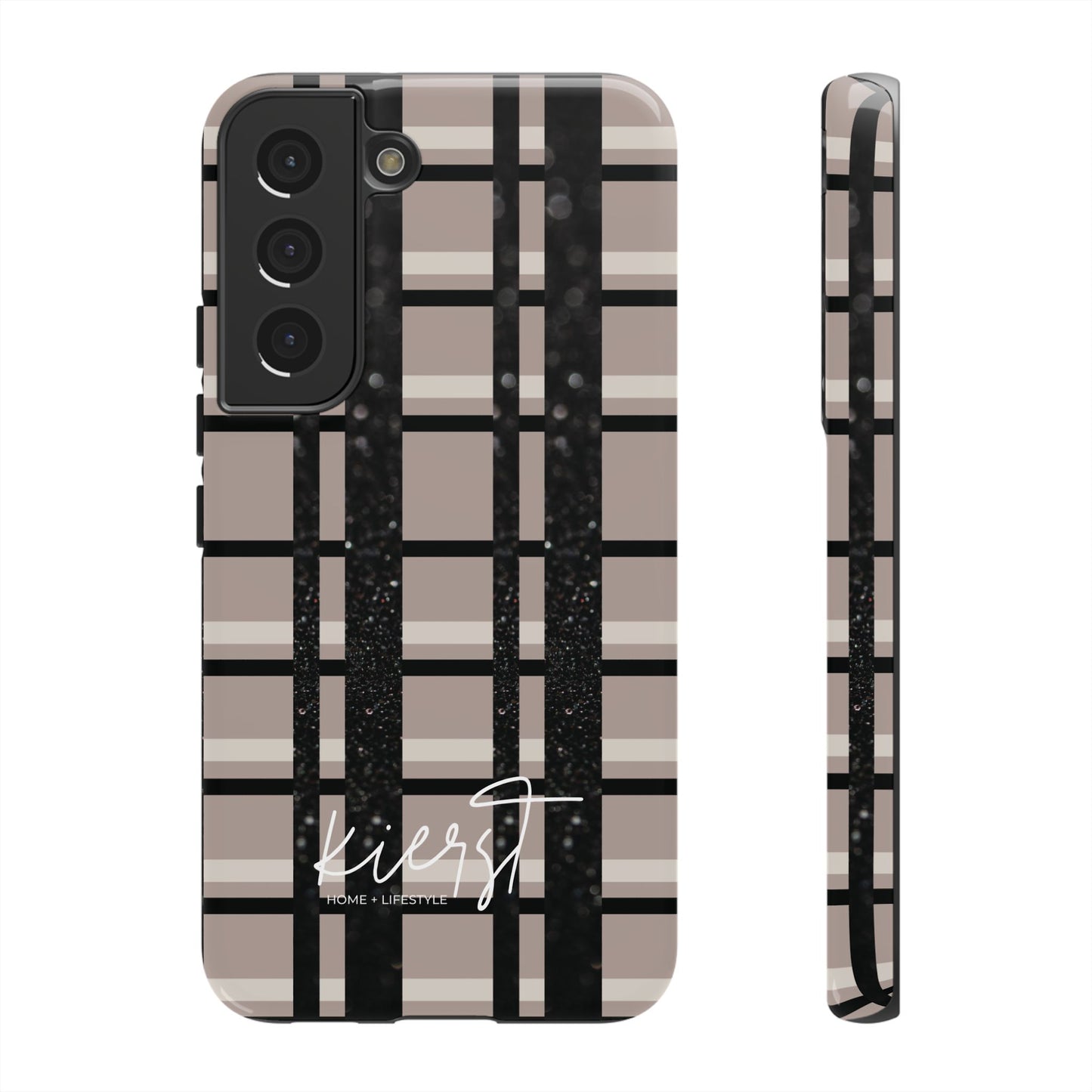 Elevated Neutrals Plaid Samsung Galaxy Case | Structured Style, Soft Edge