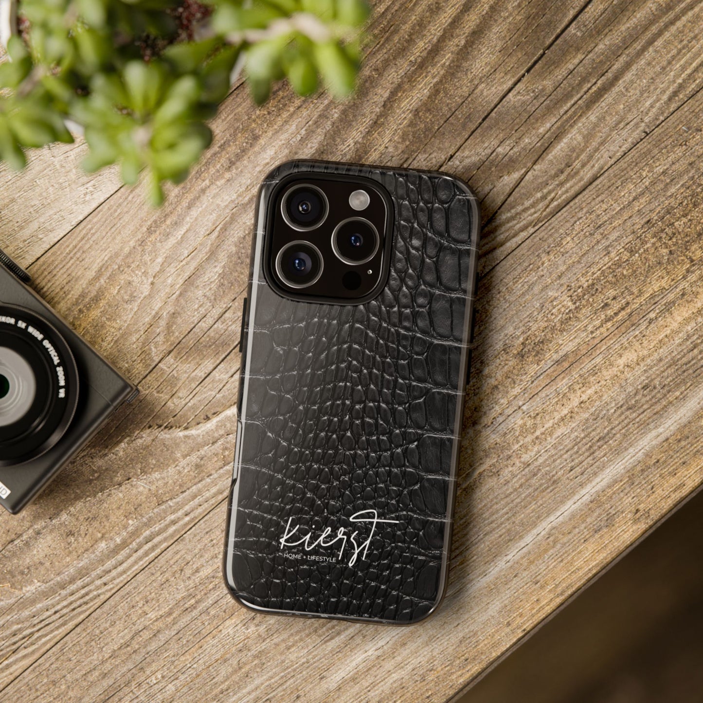 Black Alligator Print iPhone Case | Minimalist Edge Meets Everyday Function