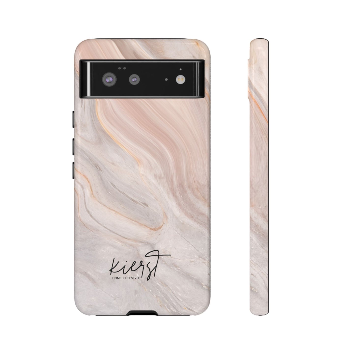 Blush Swirl Marble Google Pixel Phone Case | Soft Movement Meets Curated Luxury