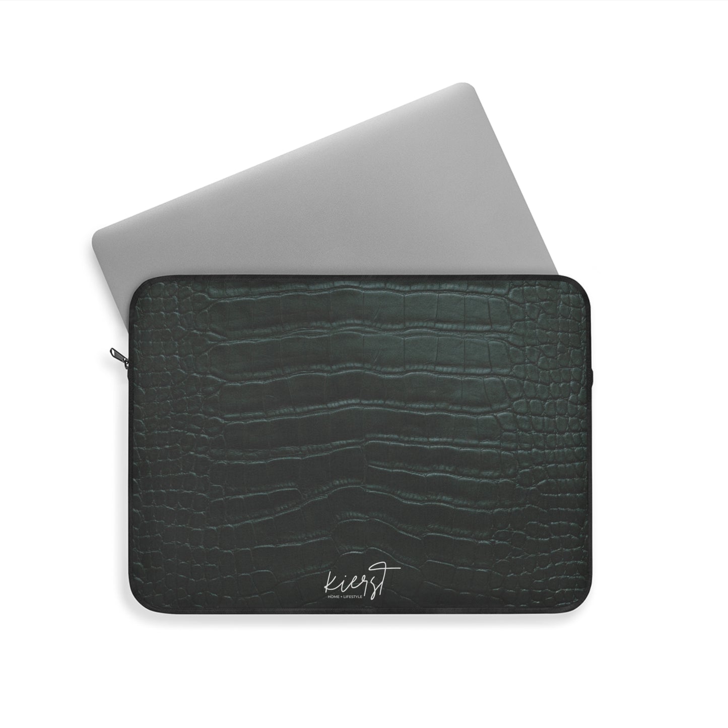 Emerald Crocodile Laptop Sleeve | Quiet Luxury for Your Tech