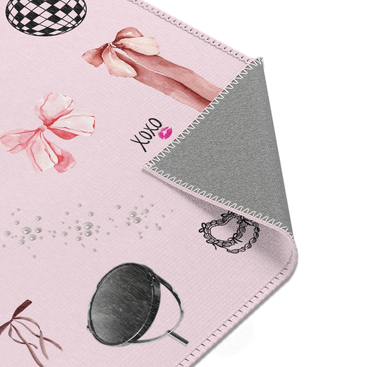 Edge of Romance Area Rug ā Landscape Pink Collage Design