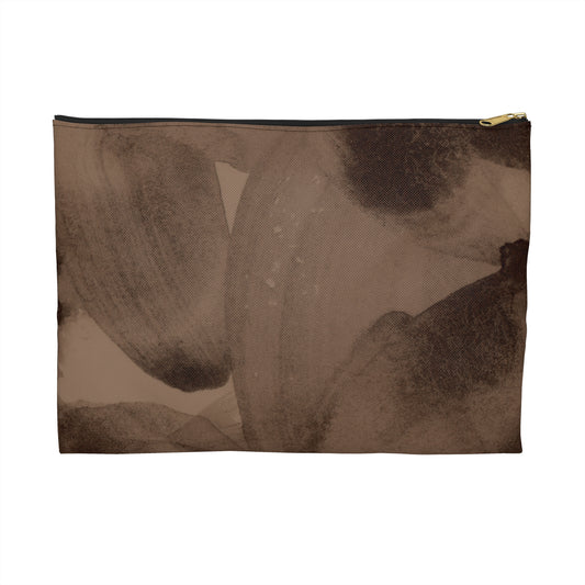 Brown Abstract Accessory Pouch | Elevated Everyday