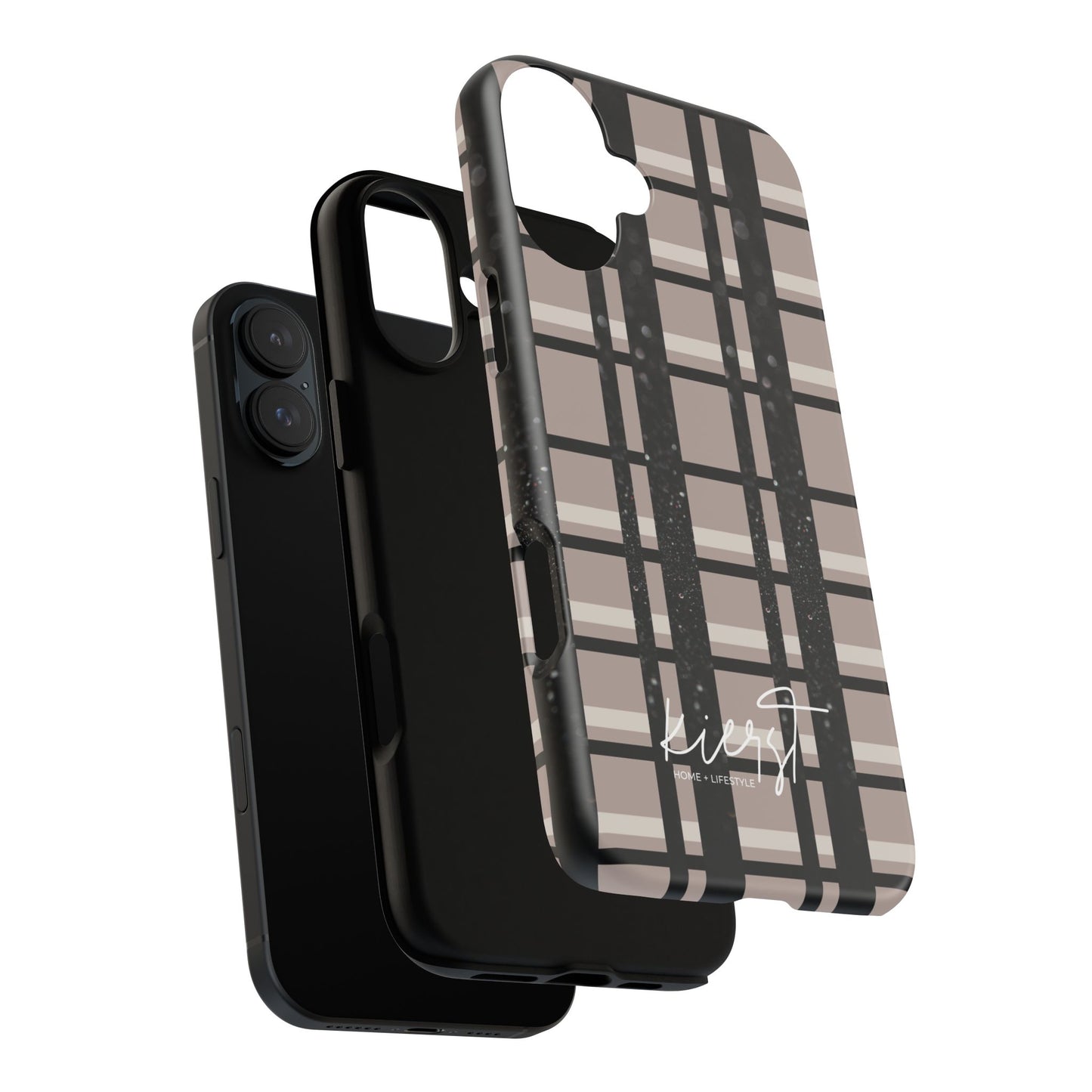 Elevated Neutrals Plaid iPhone Case | Classic Pattern, Modern Contrast