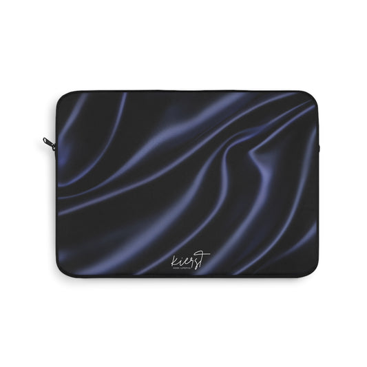 Navy Silk Print Laptop Sleeve