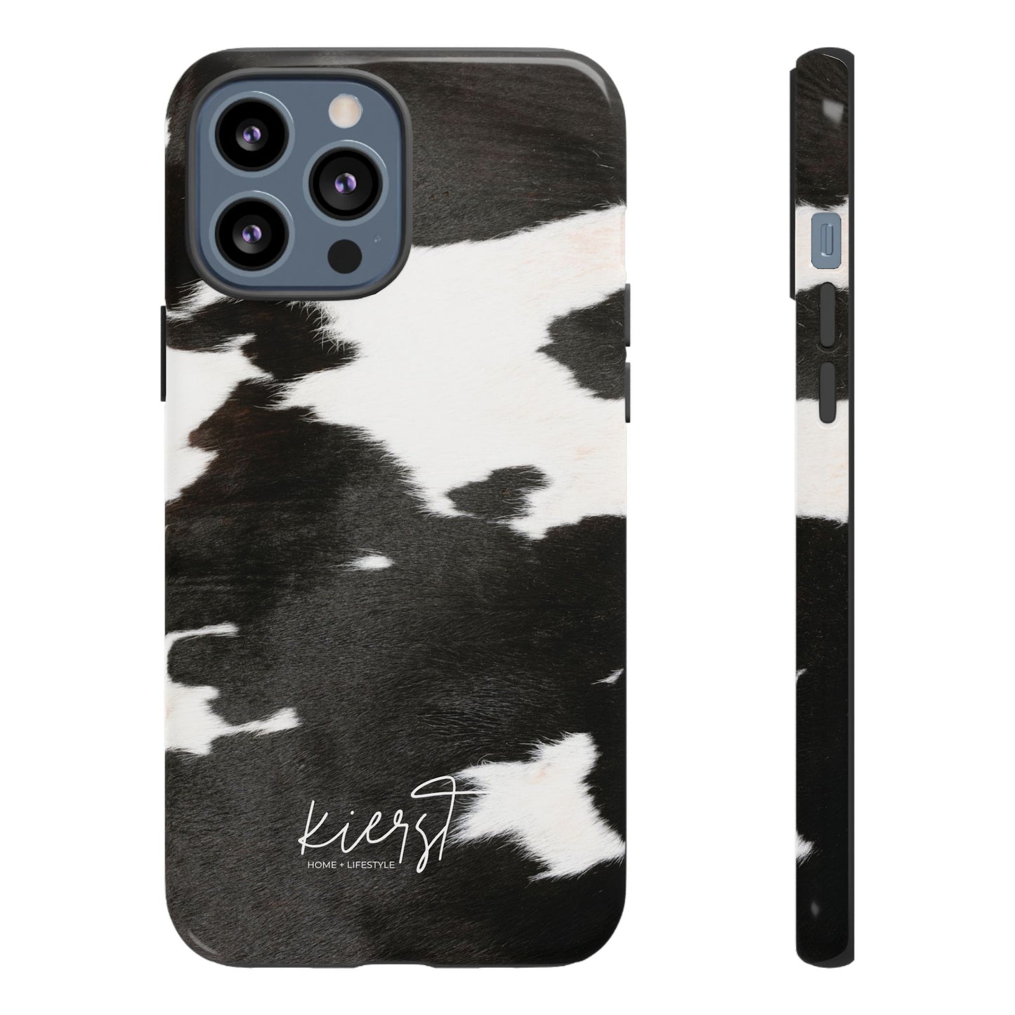 Black and White Cow Hide Print iPhone Case