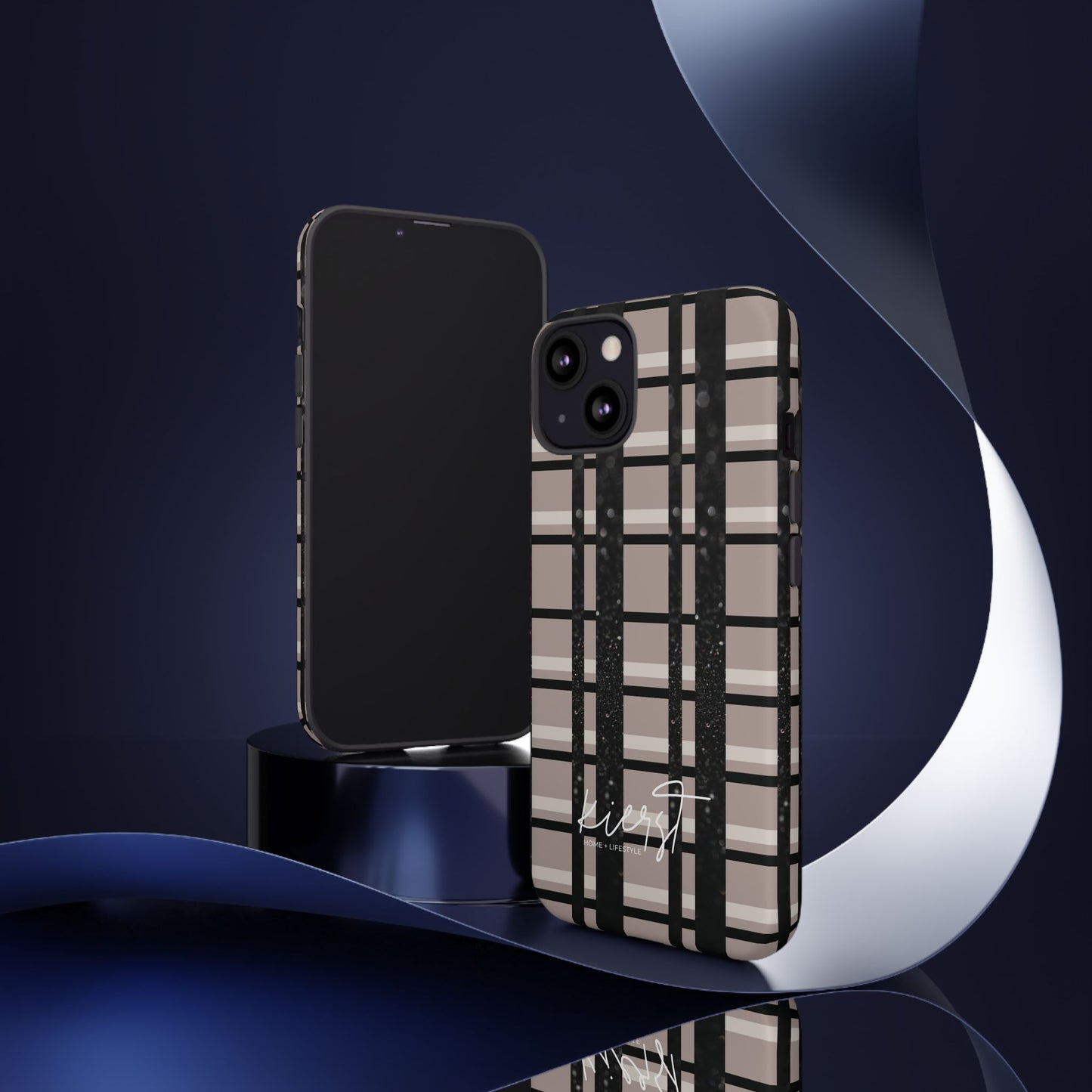 Elevated Neutrals Plaid iPhone Case | Classic Pattern, Modern Contrast