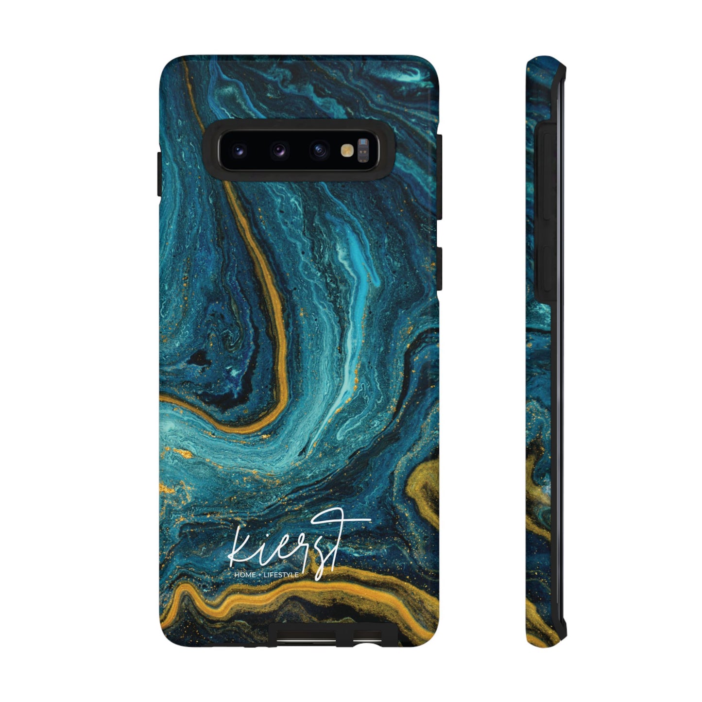 Gold & Teal Marble Samsung Galaxy Case | Swirled Depth Meets Everyday Edge