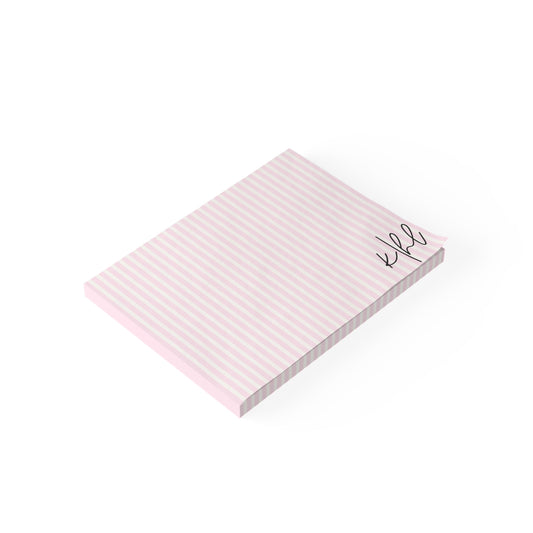 Signature Pink & White Striped Post-it® Note Pad | Classic with a Modern Twist