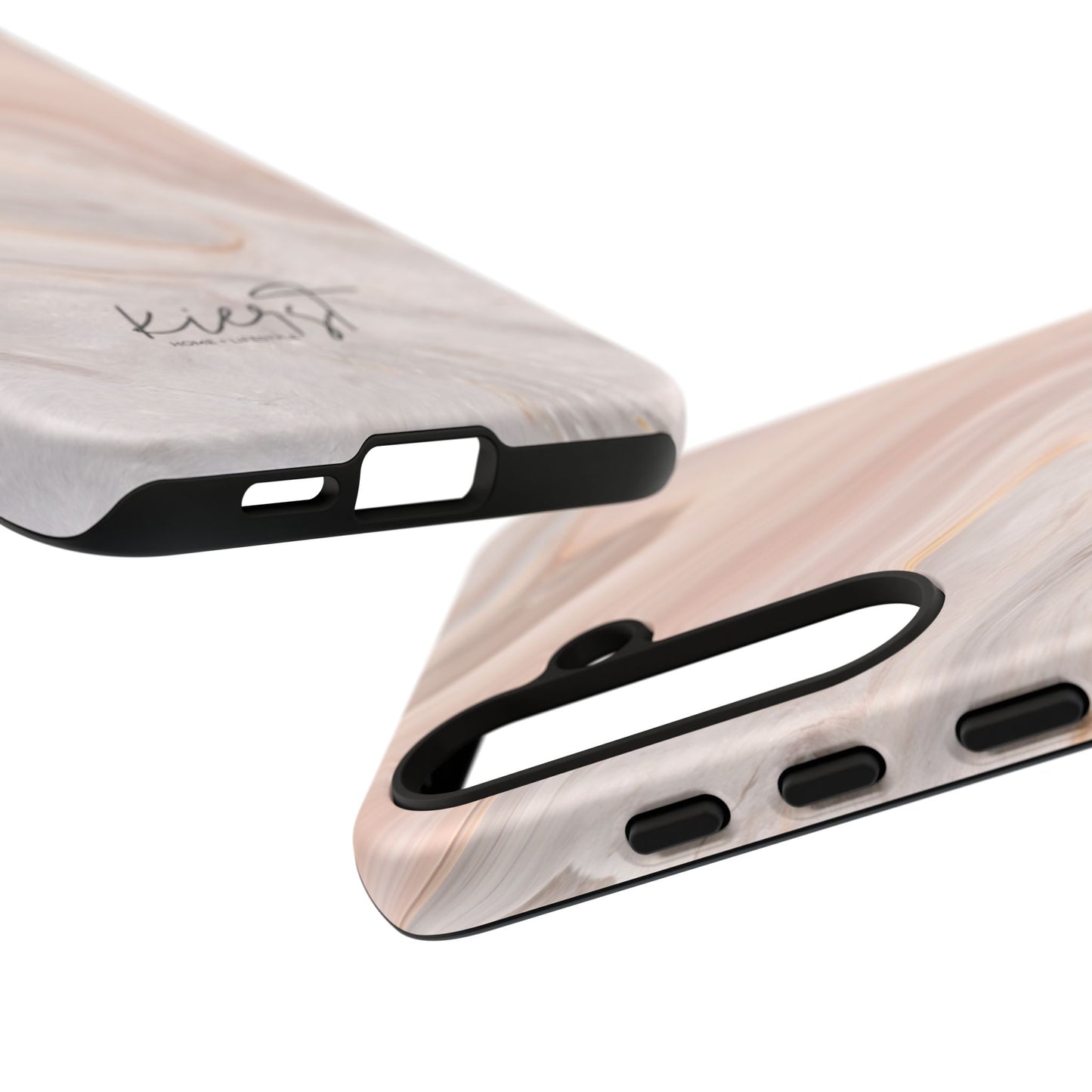 Blush Swirl Marble Samsung Galaxy Phone Case | Subtle Design, Timeless Tone