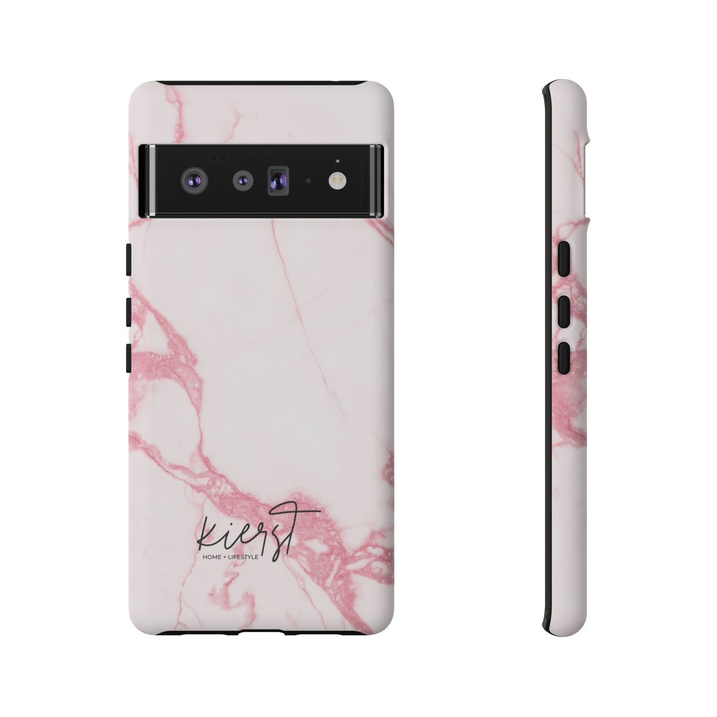 Pink & White Marble Google Pixel Case | Soft Polish, Everyday Protection