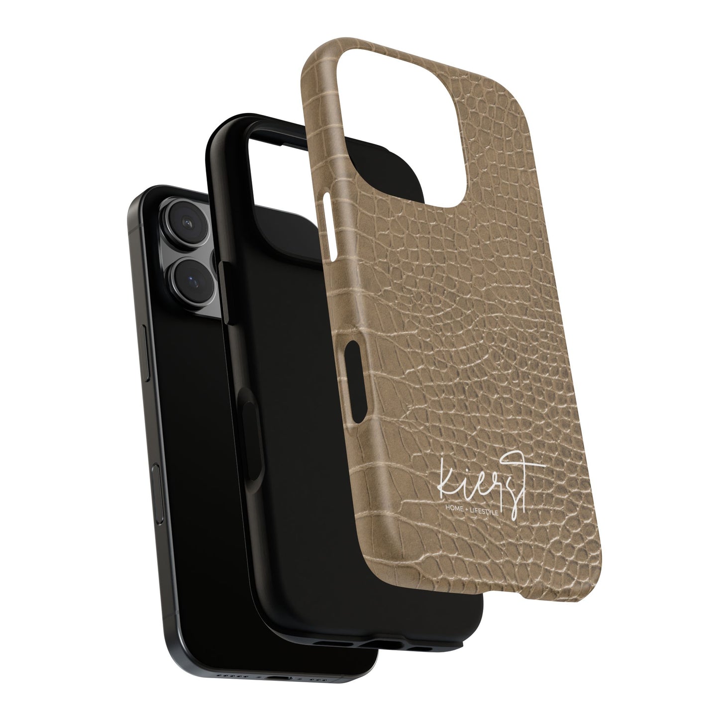 Tan Alligator Print iPhone Case | Elevated texture meets everyday ease