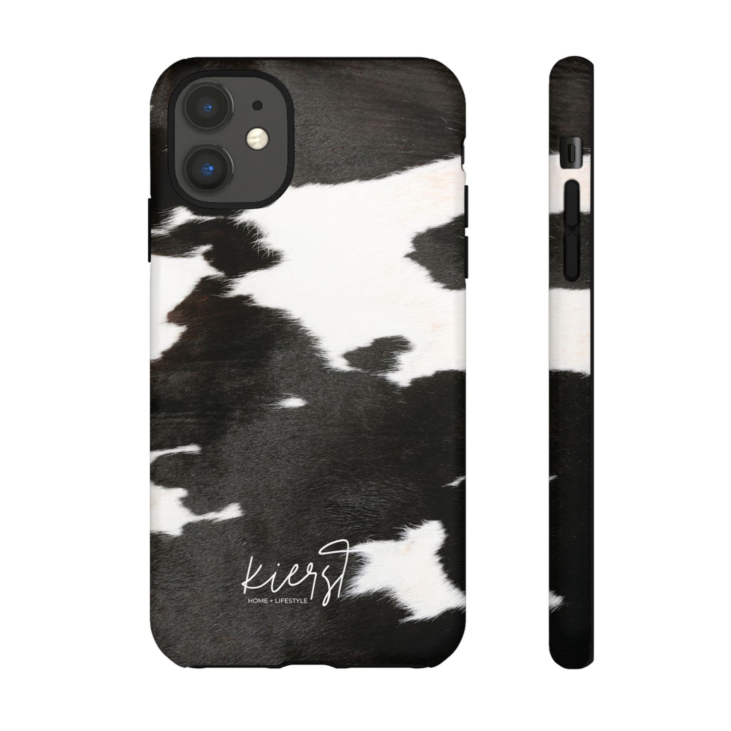 Black and White Cow Hide Print iPhone Case