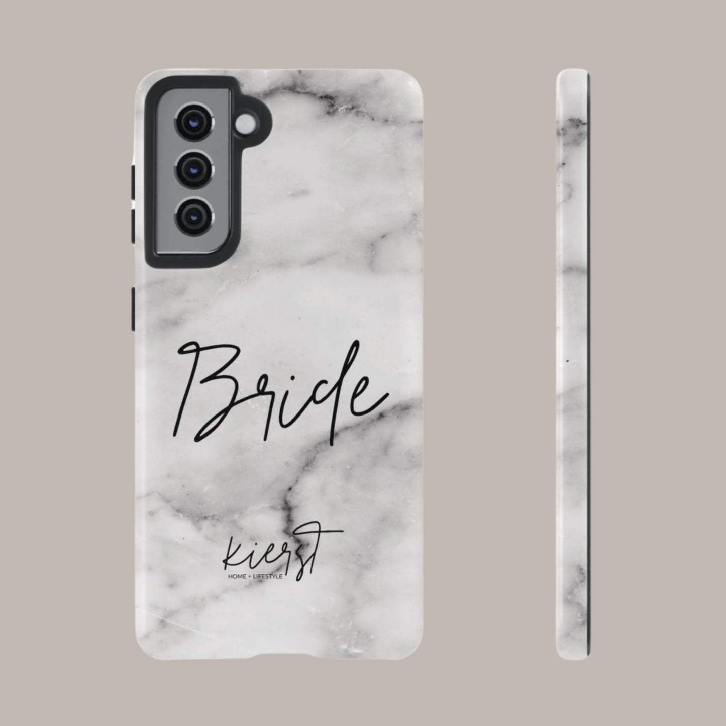 Bride Lived-In White and Grey Marble Samsung Galaxy Phone Case