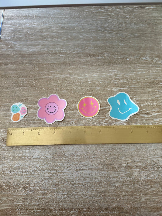 Colorful Smiley Face Temporary Tattoos