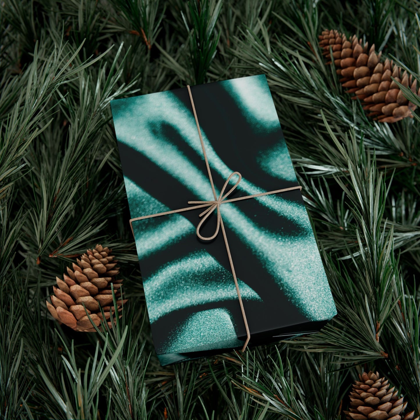Emerald Satin Print Gift Wrapping Paper