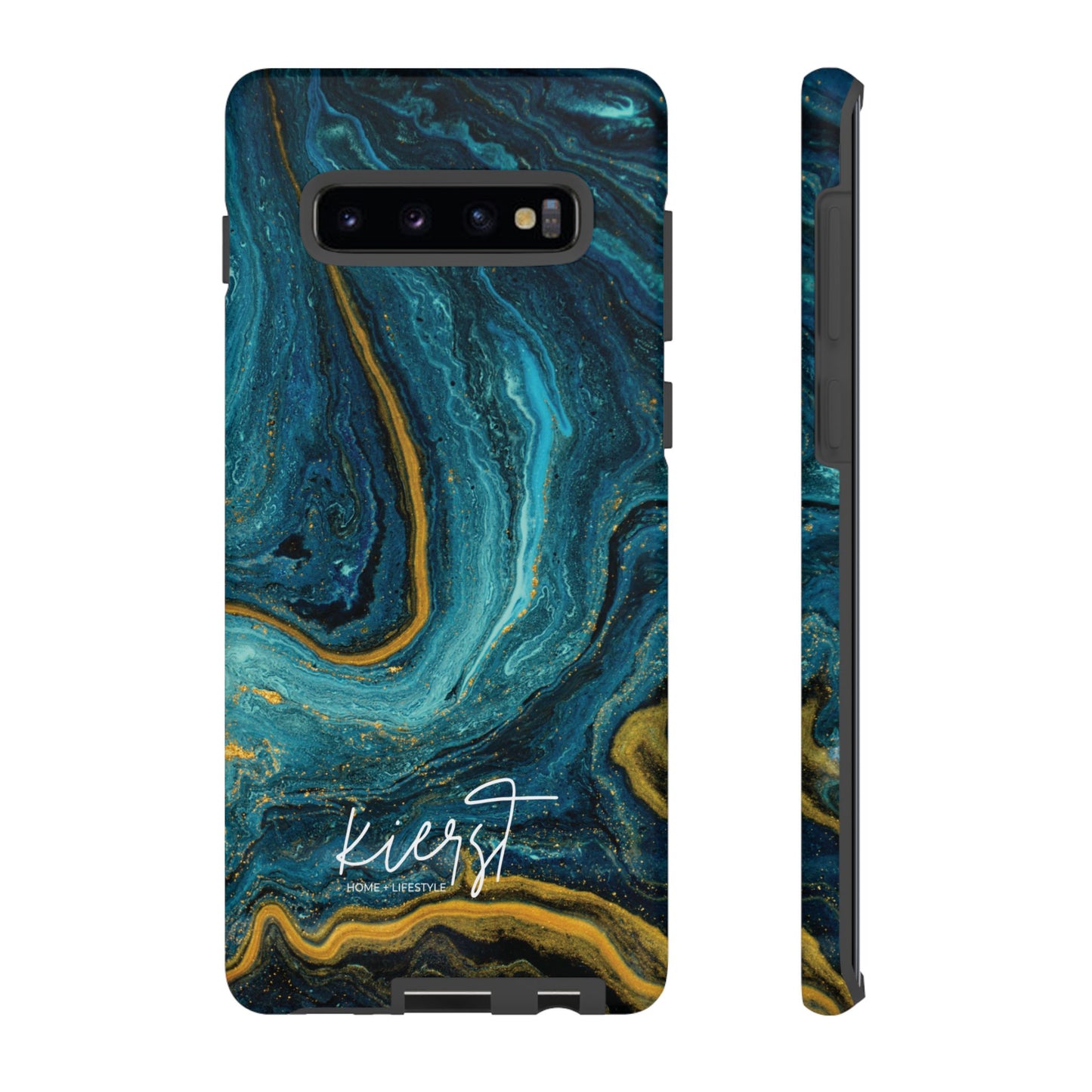 Gold & Teal Marble Samsung Galaxy Case | Swirled Depth Meets Everyday Edge