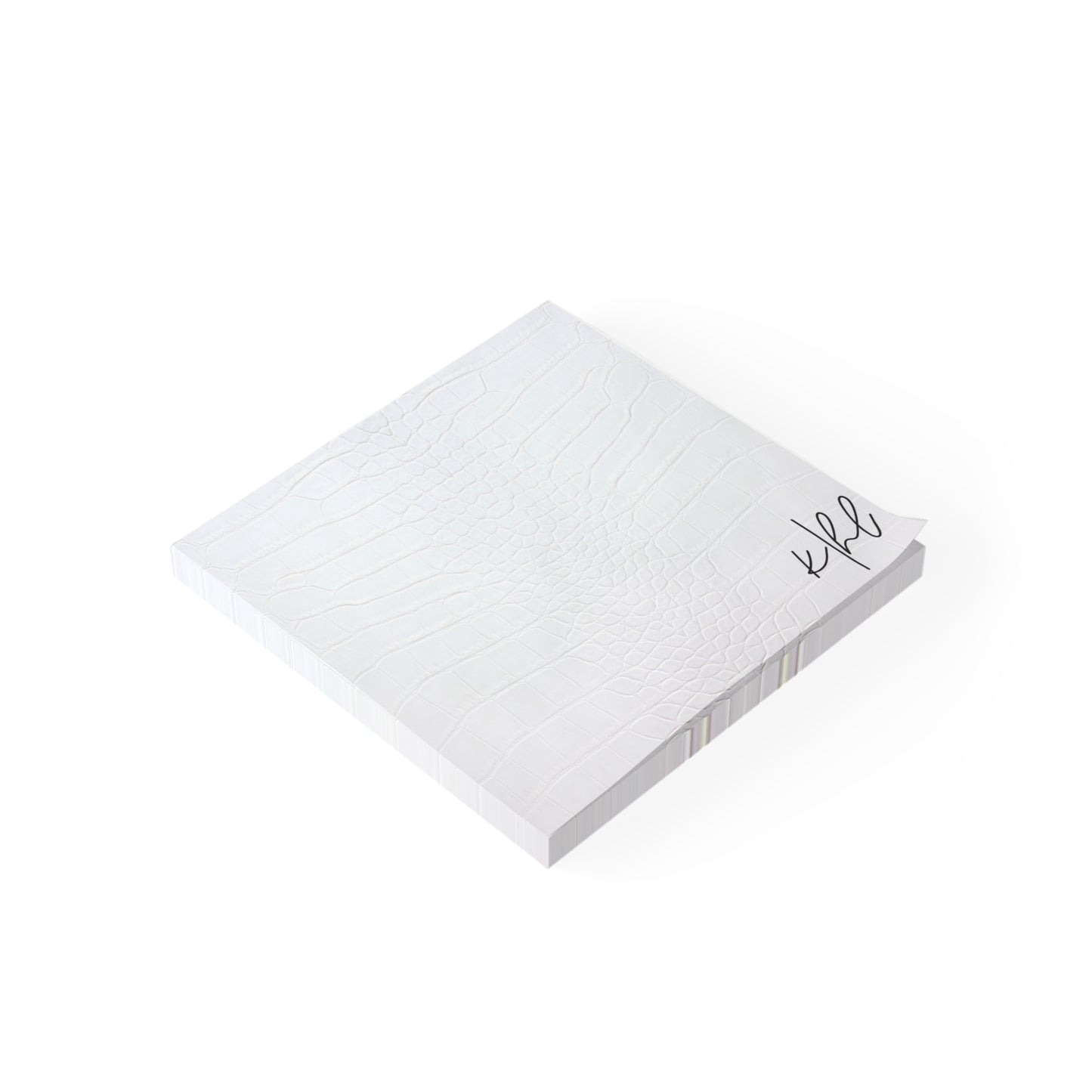 White Alligator Post-it® Note Pad | Luxe Faux Skin-Inspired Memo Pad