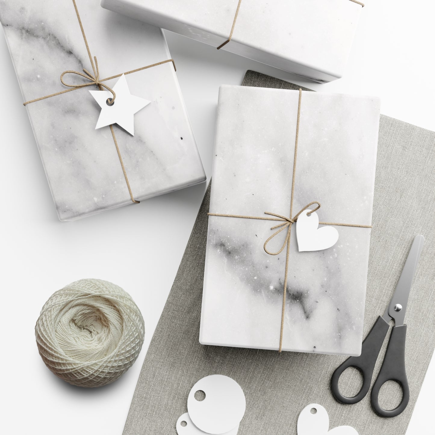Lived-In Grey Marble Gift Wrapping Paper
