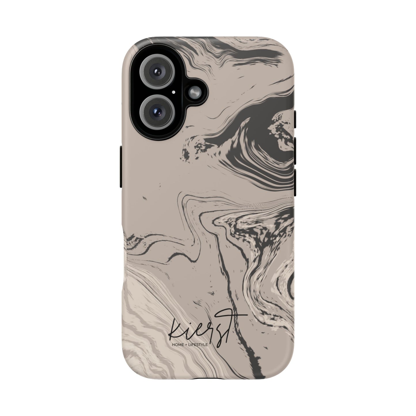 Cream, Grey, and Taupe Marble iPhone Case | A Bold Neutral Grounded in Softness