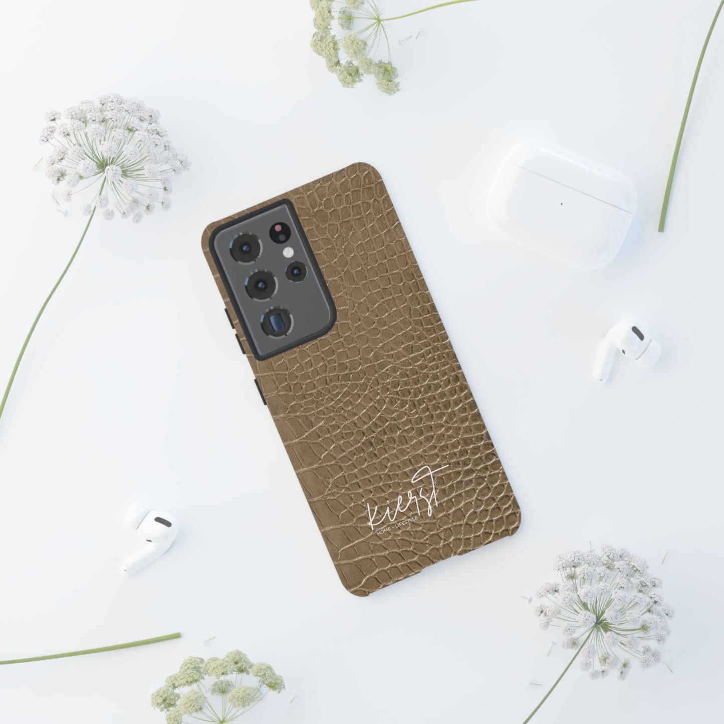 Tan Alligator Print Samsung Galaxy Phone Case | Subtle Statement, Everyday Style