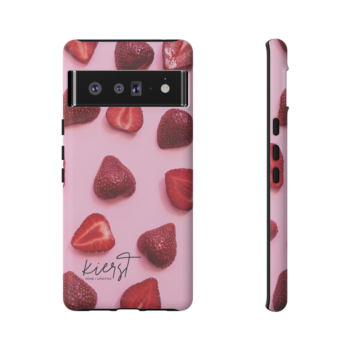 Strawberries Google Pixel Case | Blush-Toned Charm Meets Playful Precision