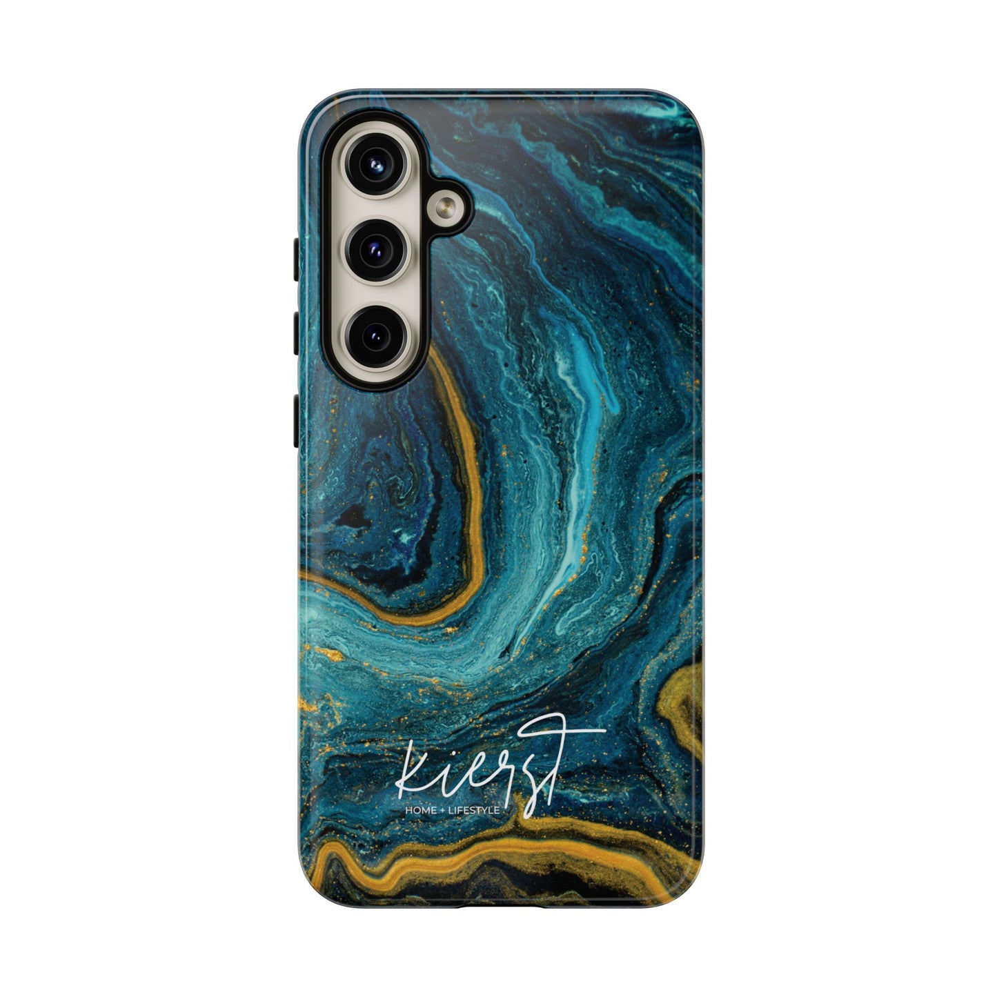 Gold & Teal Marble Samsung Galaxy Case | Swirled Depth Meets Everyday Edge