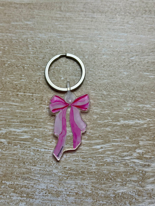 Pink Bow Mini Ornament + Keychain