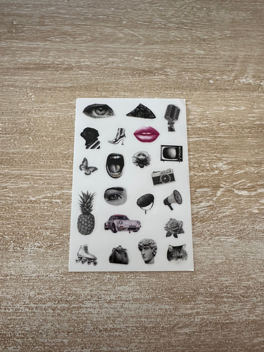 Vintage Inspired Sticker Sheet | Retro Elegance Meets Modern Edge