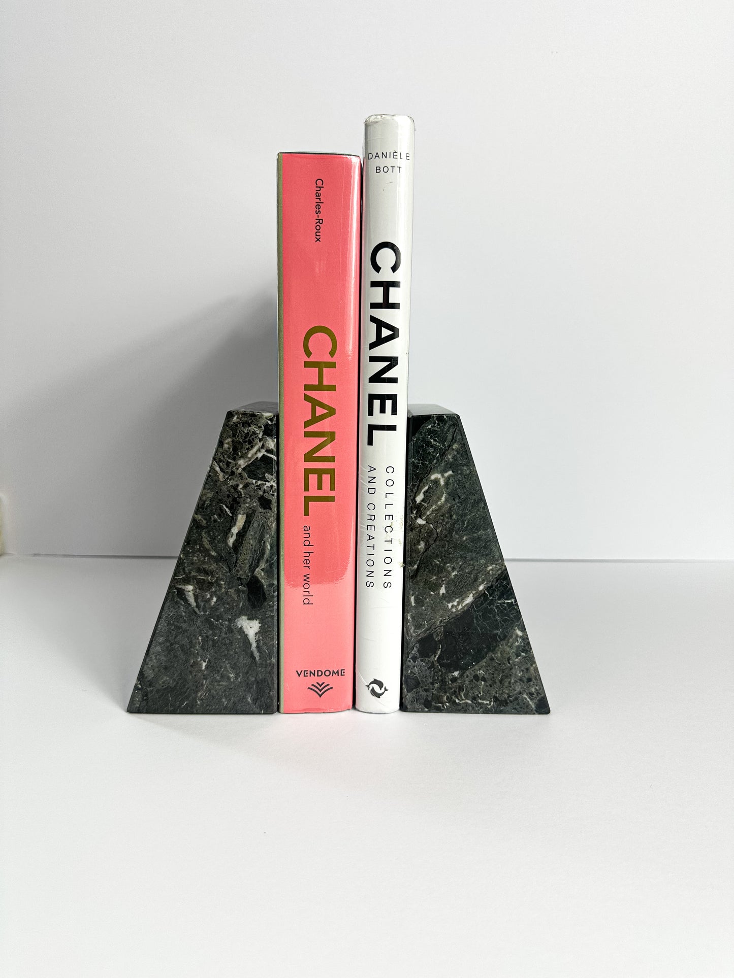 Black Marble Bookends